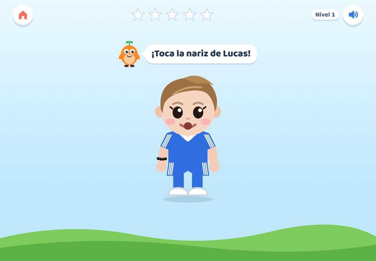 Juego del cuerpo con su muñeco